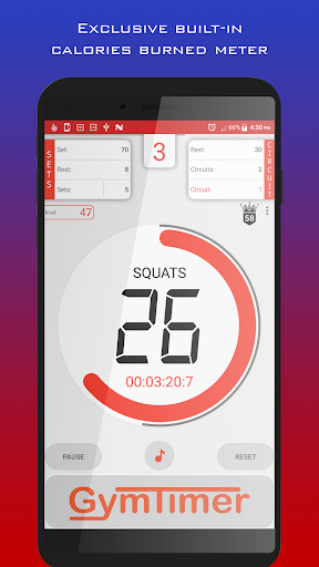 Android application Workout Exercise Chronometer screenshort