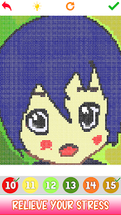 Anime Cross Stich - Pixel Art
