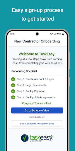 TaskEasy Contractors Screen 2