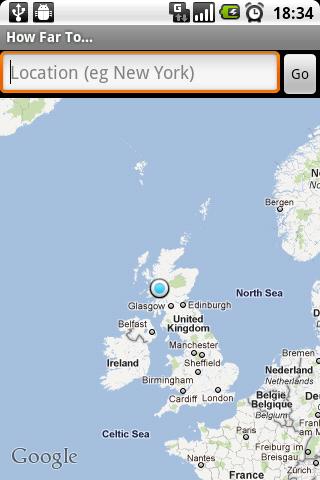 Android application How Far To... screenshort