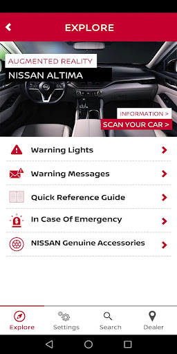 Nissan Drivers Guide ME Screen 2