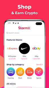 StormX: Shop and earn or play and earn free crypto