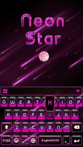 Android application Neon Star Kika Keyboard Theme screenshort