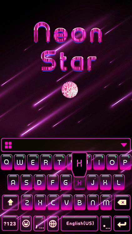 Neon Star Kika Keyboard Theme - 5.0 - (Android)