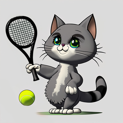 Cat and tennis ball sale