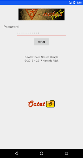 Android application S-Notes FREE - Safenotes, Secu screenshort