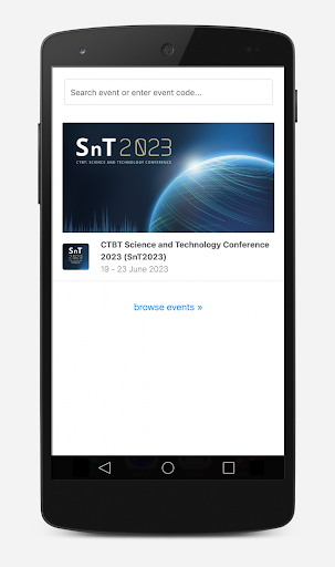 CTBTO Events Screen 2