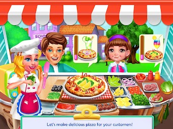 School food truck cooking