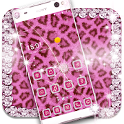 Diamond pink leopard theme  Icon