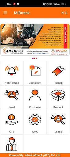 MI-Btrack CRM Screen 2