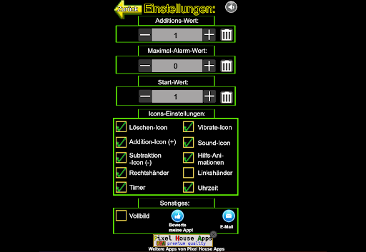 Zähler App Android Screen 2