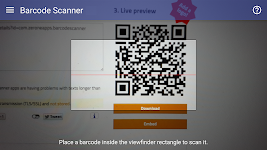 screenshot of Barcode Scanner