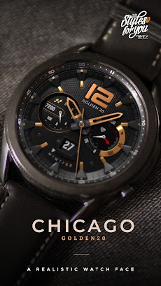 S4U Chicago Golden watch faceのおすすめ画像1