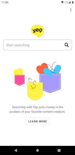 Android application Yep screenshort