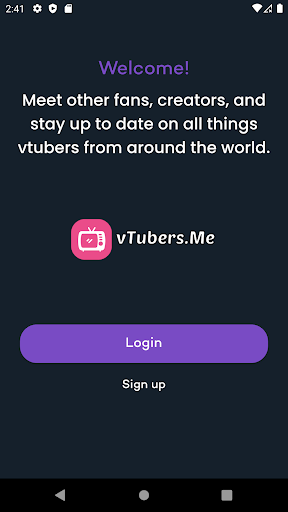 Android application vTubers.Me screenshort