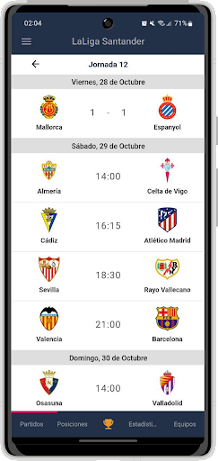Android application Sportiam screenshort