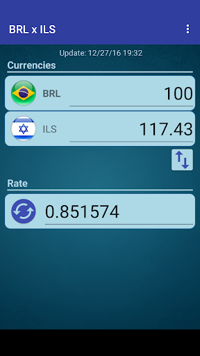Android application Brazil Real New Israeli Shekel screenshort