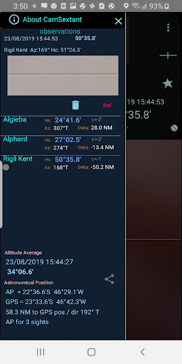 CamSextant Screen 2