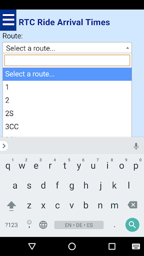 Reno RTC Ride Bus Tracker Screen 2