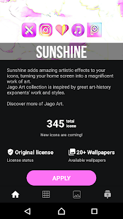 Sunshine - Captura de pantalla del paquet d'icones