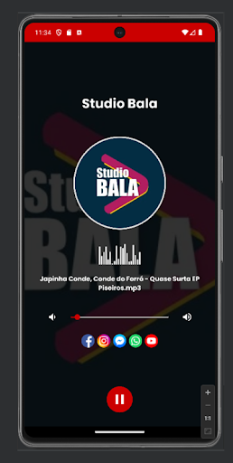 Android application Rádio Studio Bala screenshort