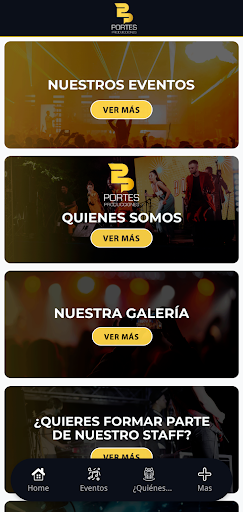 Android application Portes Producciones screenshort