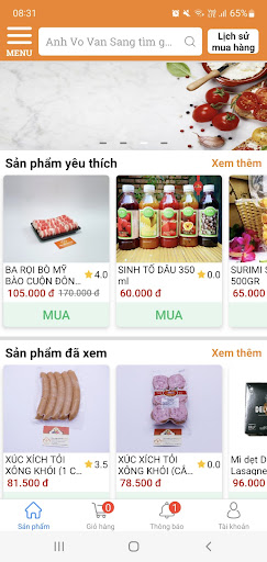 Android application Nguyen Ha Food screenshort