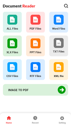 Android application Document Reader & PDF Creator screenshort