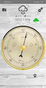 Baromètre instrument météo pour monter Ø 65mm, argenté chez Selva Online