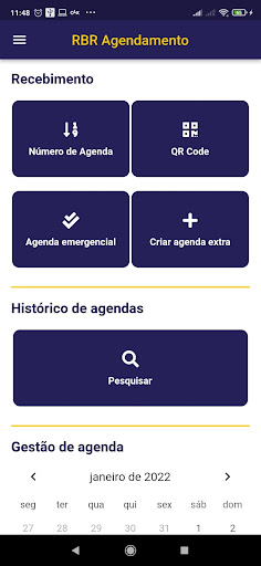 Android application RBR Agendamento screenshort