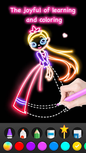 Learn To Draw Glow Princess 1.0.19 screenshots 7