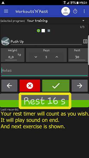 WorkoutsNRest - Fast trainin Screen 2