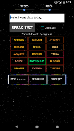 Text to Speech (15 Accents) Screen 3
