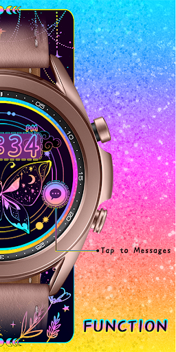 Rainbow Butterfly Card_Watchfa Screen 3