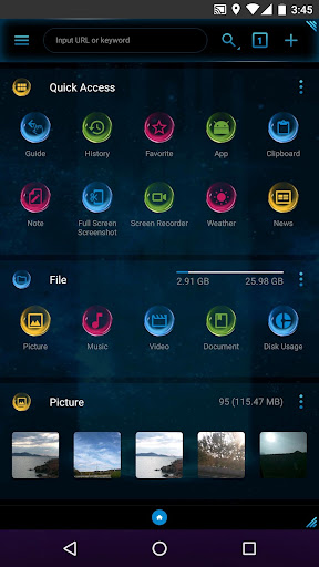 Android application fooViewTheme - Mysterious Blue screenshort