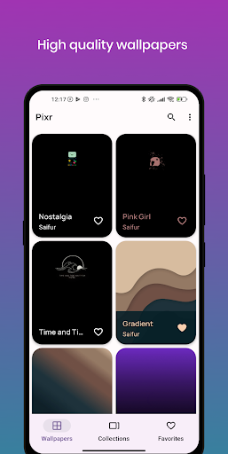 Android application Pixr: Wallpaper showcase screenshort