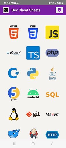 Android application Dev Cheat Sheets screenshort