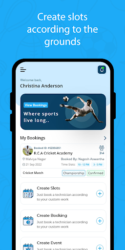 Android application Sportzye Venue screenshort