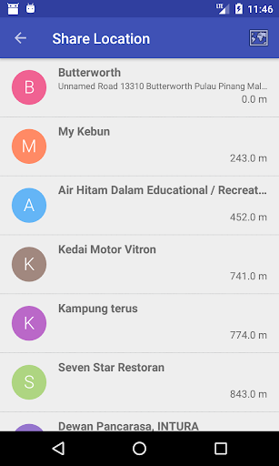 Send My GPS Location Screen 2