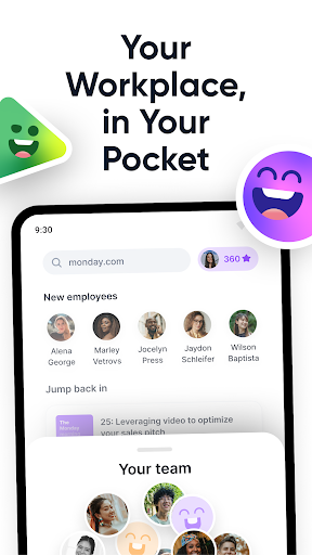 Screenshot of Work Contacts: In-Work Network