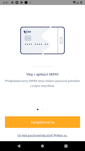 Android application SKPAY screenshort