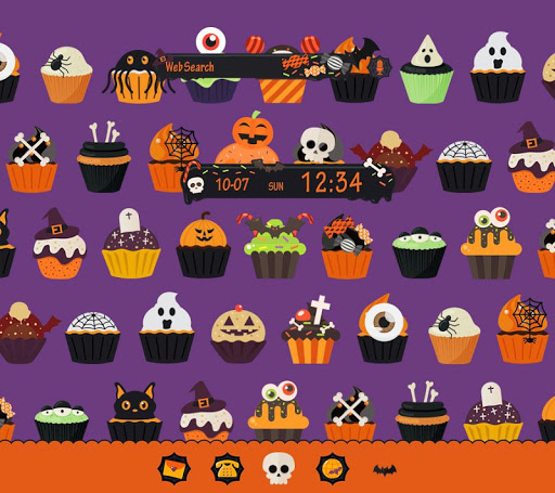 Android application Halloween Cupcakes Theme screenshort