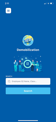 Android application Demobilisation screenshort