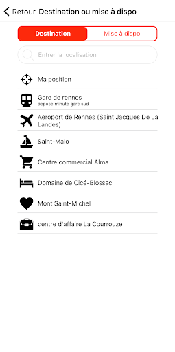 Android application Les chauffeurs Rennais screenshort