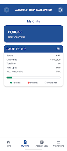 Achyuta Chits Member Module