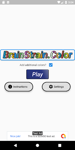Android application BrainStrain screenshort