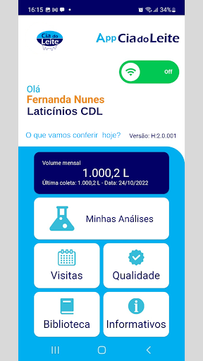 Android application Cia do Leite screenshort