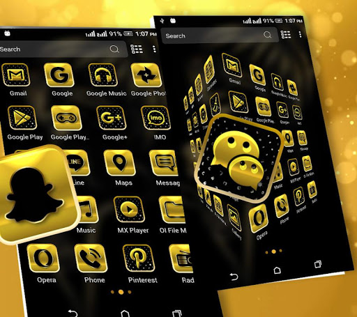 Golden Girl Launcher Theme Screen 3