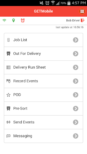 Android application GETMobile screenshort