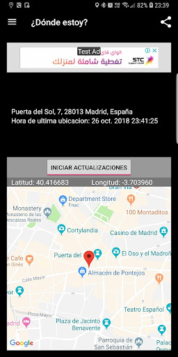Vista previa de la aplicación